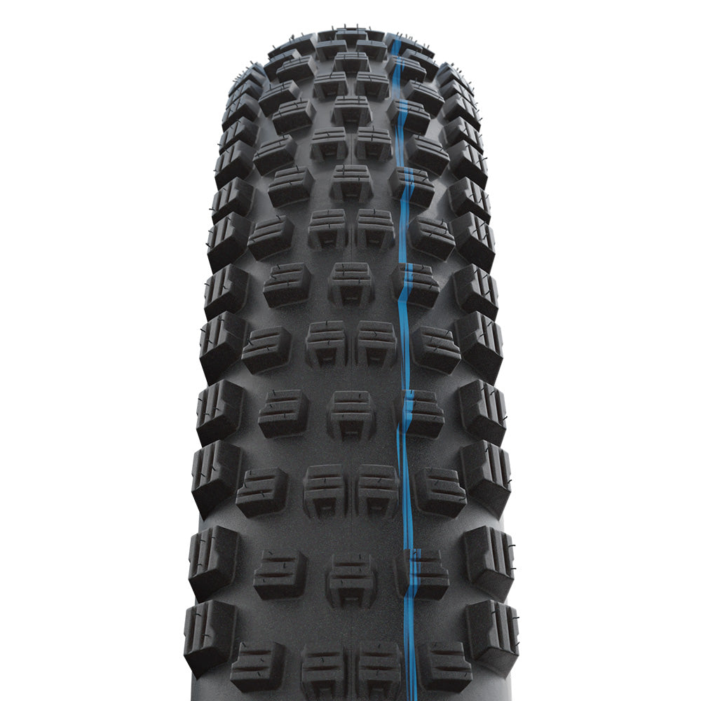 Schwalbe Wicked Will Tyre - Black - Blue - TLE Kevlar Folding - Super Ground - E-50 - Addix Speedgrip - EVO - 2.4 Inch - 29 Inch