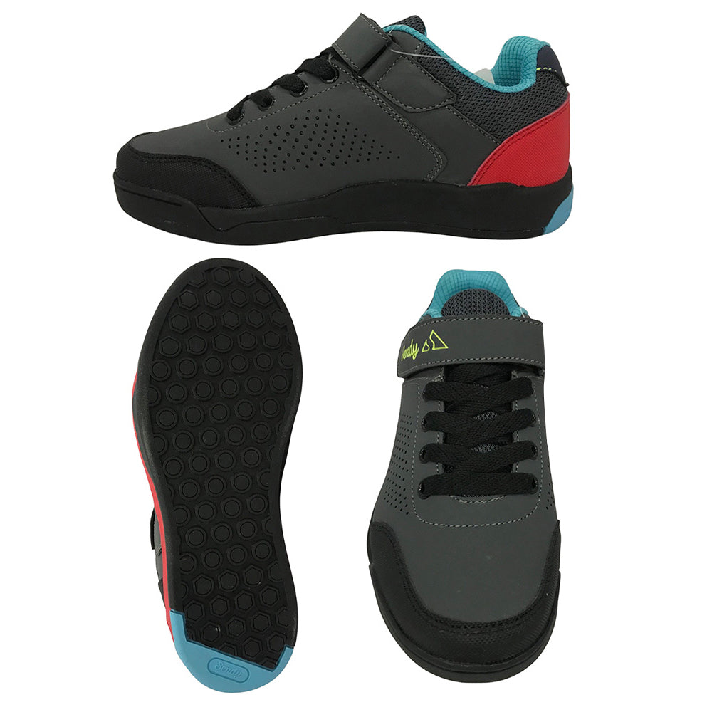 Sendy Send It Youth Flat Pedal Shoe - US 8.0 - Red - Blue - Yellow