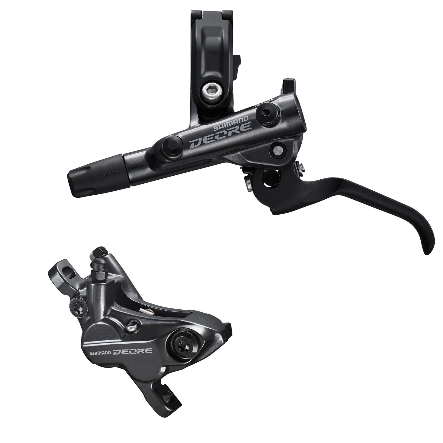 Shimano Deore BR-M6120 Disc Brake With 4 Piston Caliper - Rear - Left Lever - Black