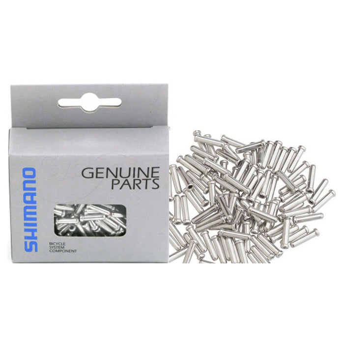 Shimano Inner Shifter Cable End Caps - Silver - 100 Pack - 1.2mm