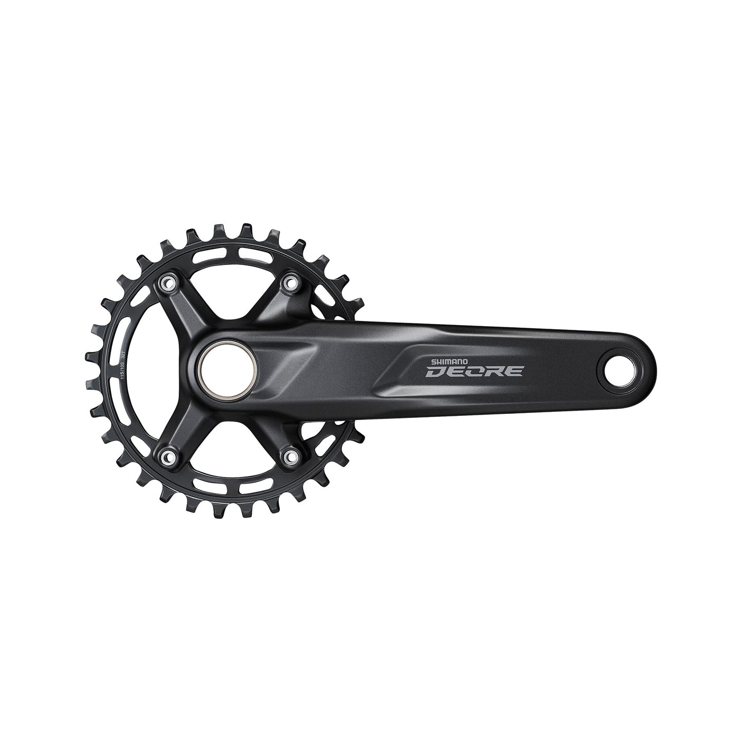 Shimano Deore FC-M5100 1x11-10 Speed Crank Arms - 24mm - Shimano Direct Mount - 52mm Chainline - Black - 170mm - 68-73mm - 32T