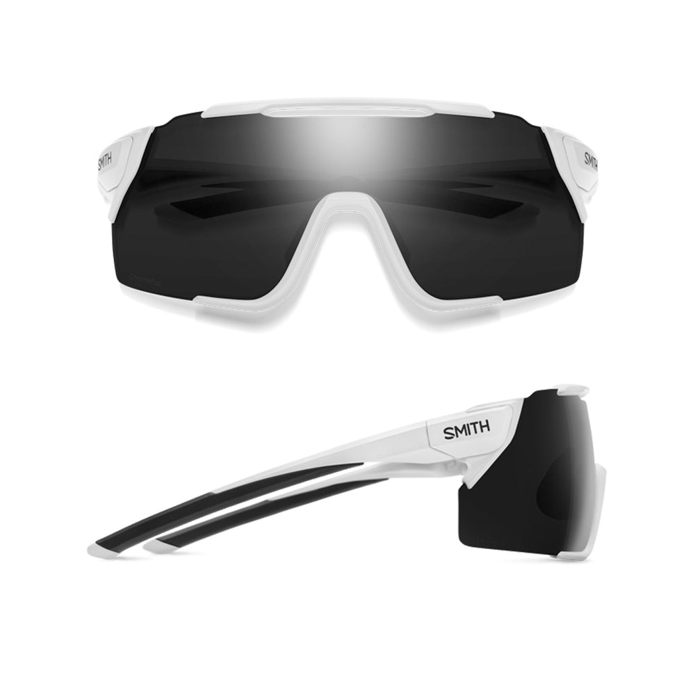 Smith Attack MAG Sunglasses - One Size Fits Most - Matte White - Chromapop Sun Black Lens