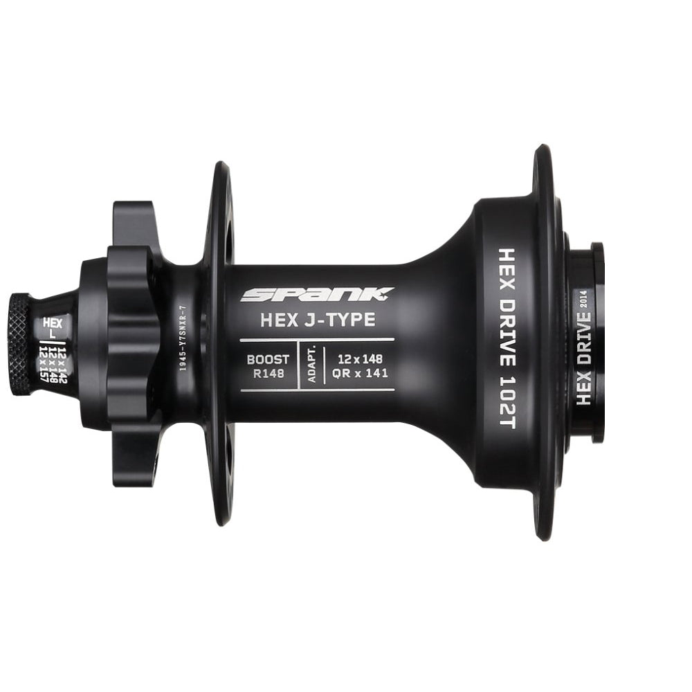 Spank Hex Drive Rear Hub - Not Applicable - Black - 12x148mm Boost - J-Bend Spoke - 6 Bolt - Rear - 32 Hole