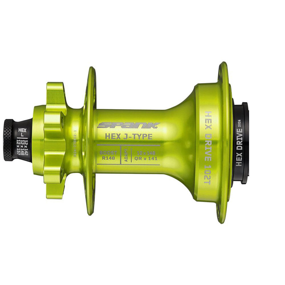 Spank Hex Drive Rear Hub - Not Applicable - Green - 12x148mm Boost - J-Bend Spoke - 6 Bolt - Rear - 32 Hole