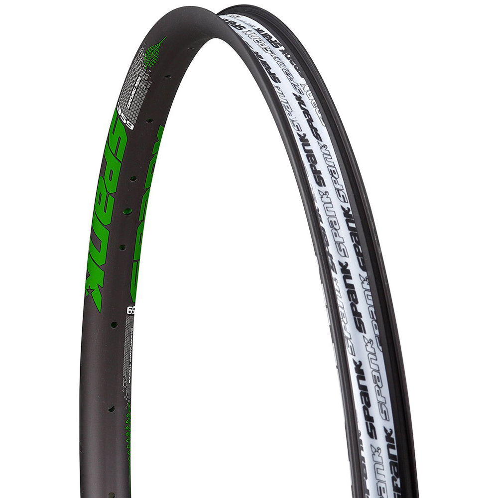 Spank Spike Vibrocore 359 Rim - Black - Green - 32 Hole - 27.5 Inch