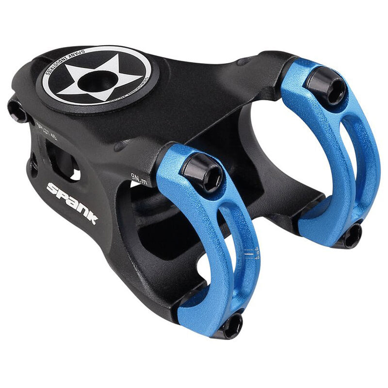 Spank Split 35 Stem - Blue - 35mm - 45mm x 0 Degree - 1 1-8th Inch