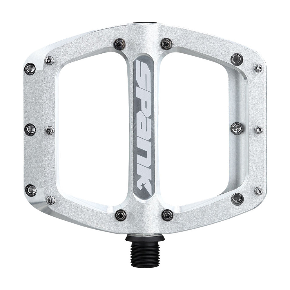 Spank Spoon Pedals - Raw Silver - V2 - L
