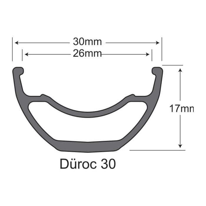 Sun Ringle Duroc 30 Rim - Black - Grey - 32 Hole - 27.5 Inch