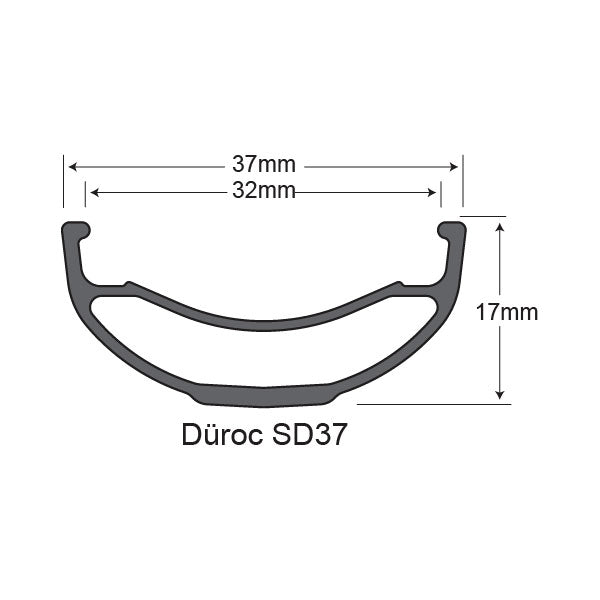 Sun Ringle Duroc SD37 Rim - Black - 32 Hole - 27.5 Inch