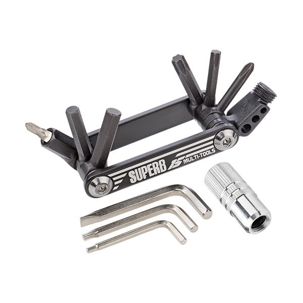 SuperB 15 in 1 Folding Multi Tool With CO2 Inflator