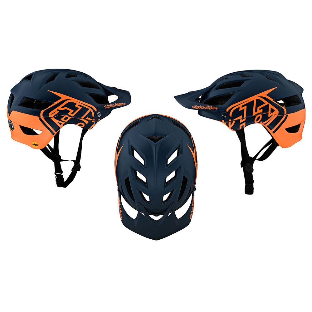 TLD A1 MIPS Helmet - XL-2XL - Classic Tangelo - Marine