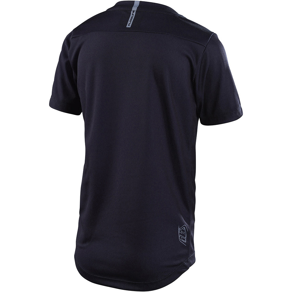 TLD Flowline Youth Short Sleeve Jersey - Youth L - Black