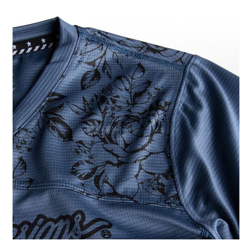 TLD Mischief Women's 3-4 Sleeve Jersey - XS - Floral Blue