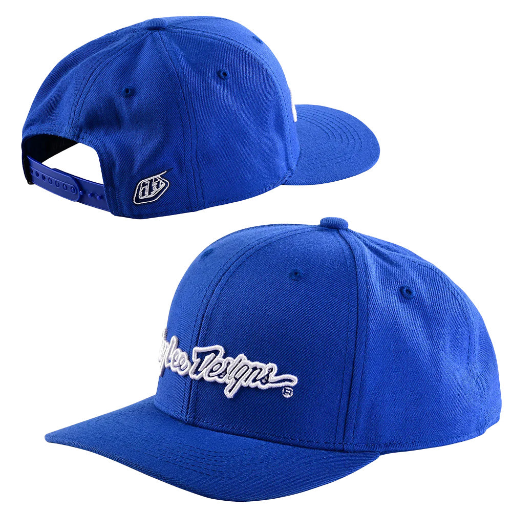 TLD Signature Snapback Hat - One Size Fits Most - Blue - White