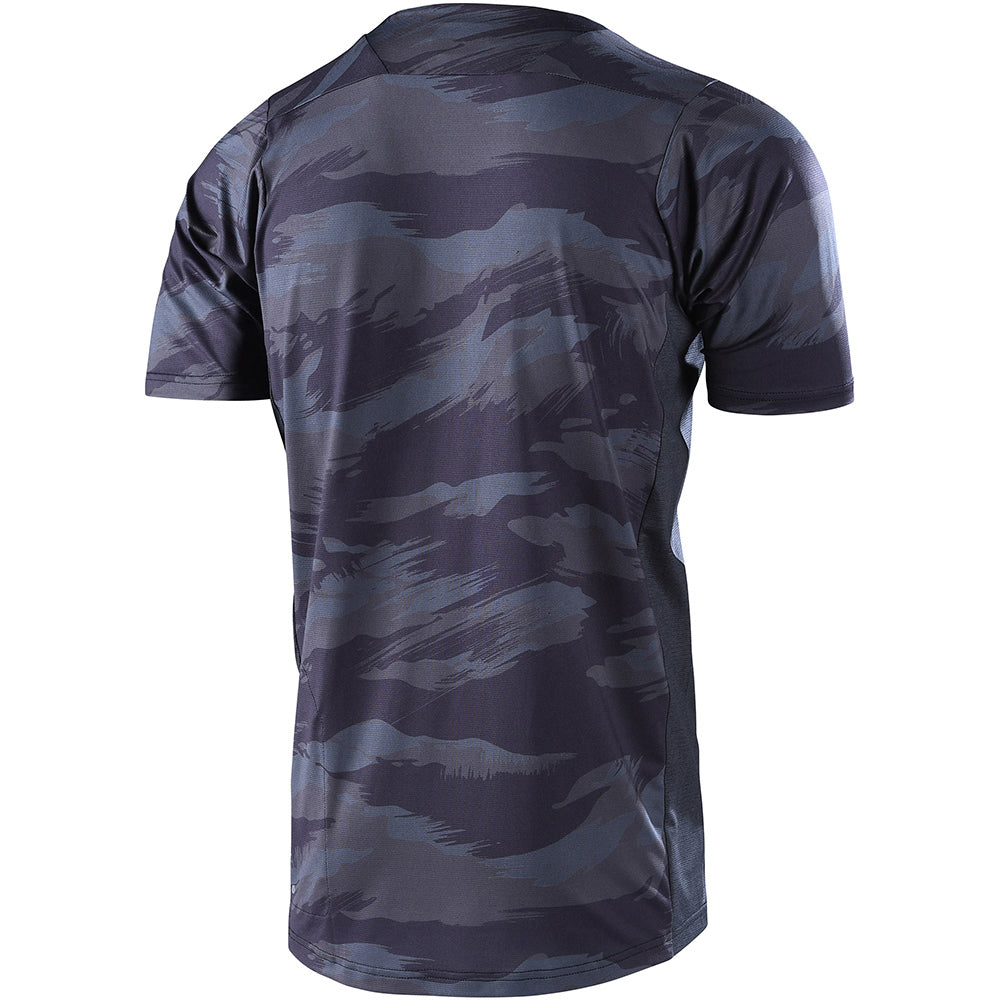 TLD Skyline Short Sleeve Jersey - S - Signature Camo Heather Black - Black