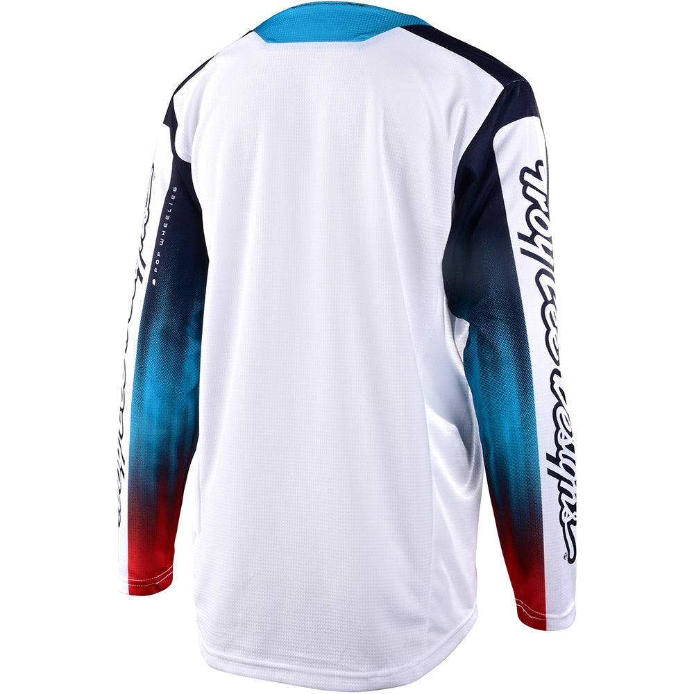 TLD Sprint Youth Long Sleeve Jersey - Youth M - Jet Fuel White