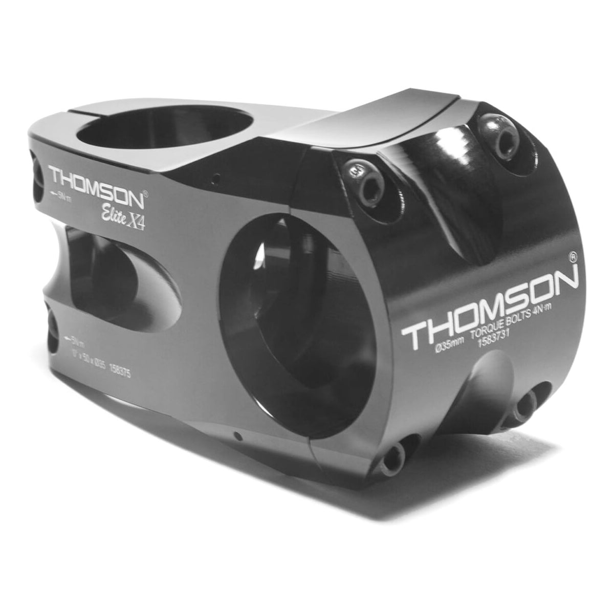 Thomson Elite X4 Stem - Black - 35mm - 50mm x 0 Degree - 1 1-8th Inch