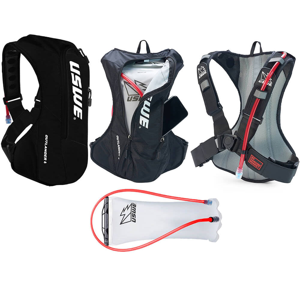 USWE Outlander-4 Hydration Pack - Black - 3.0L