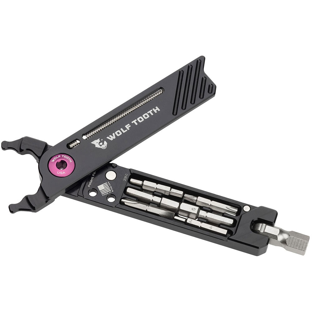 Wolf Tooth 8-Bit Pack Pliers Multi Tool - Black - Purple Bolt