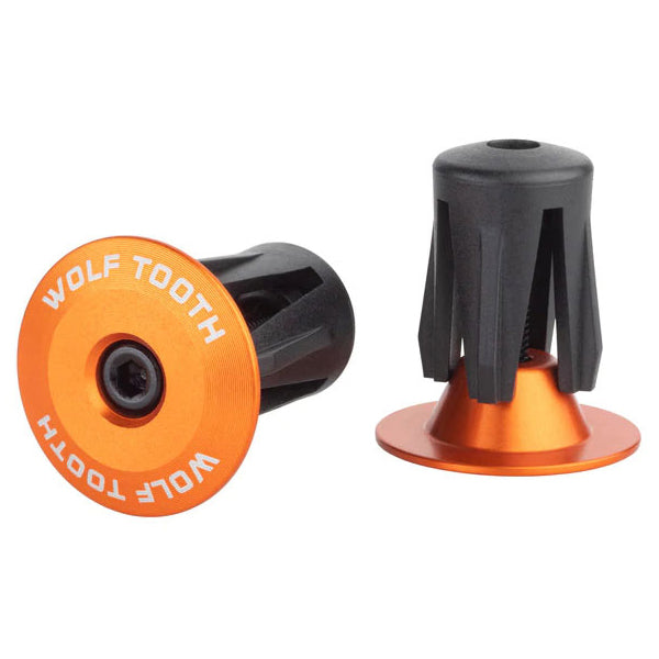 Wolf Tooth Alloy Bar End Plugs - Orange