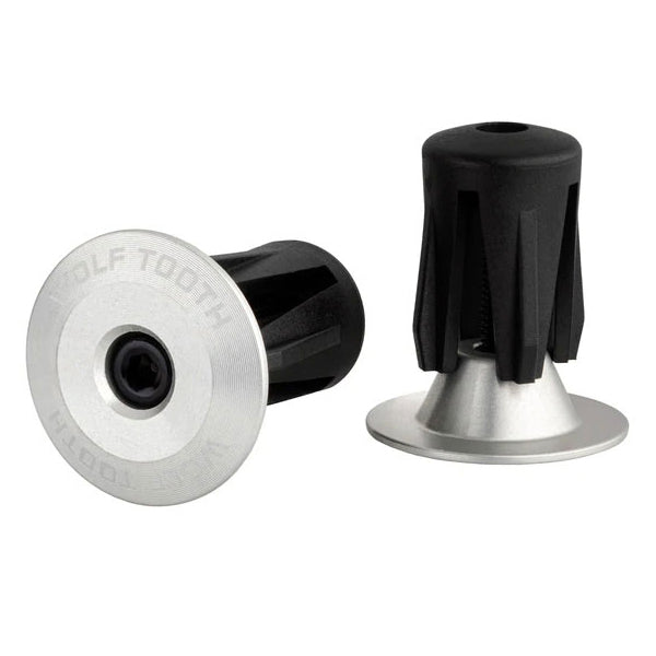 Wolf Tooth Alloy Bar End Plugs - Silver