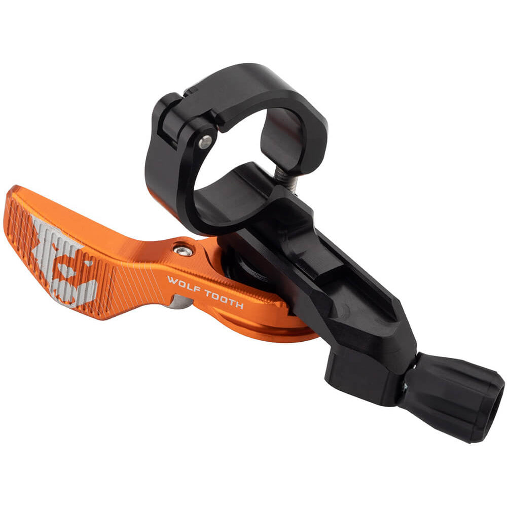 Wolf Tooth Dropper ReMote Lever - KTM Orange - Standard Action - 22.2mm Bar Clamp