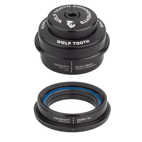 Wolf Tooth GeoShift 2 Degree Performance Angle Headset - Black - EC44-ZS56 - 115-140mm Headtube