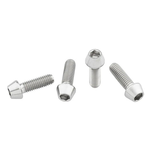 Wolf Tooth Titanium Water Bottle Cage Bolts - Raw - Standard Head