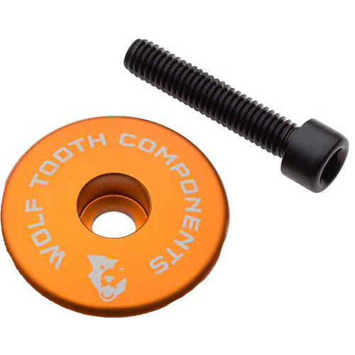 Wolf Tooth Ultralight Top Cap - Orange - 1 1-8 Inch
