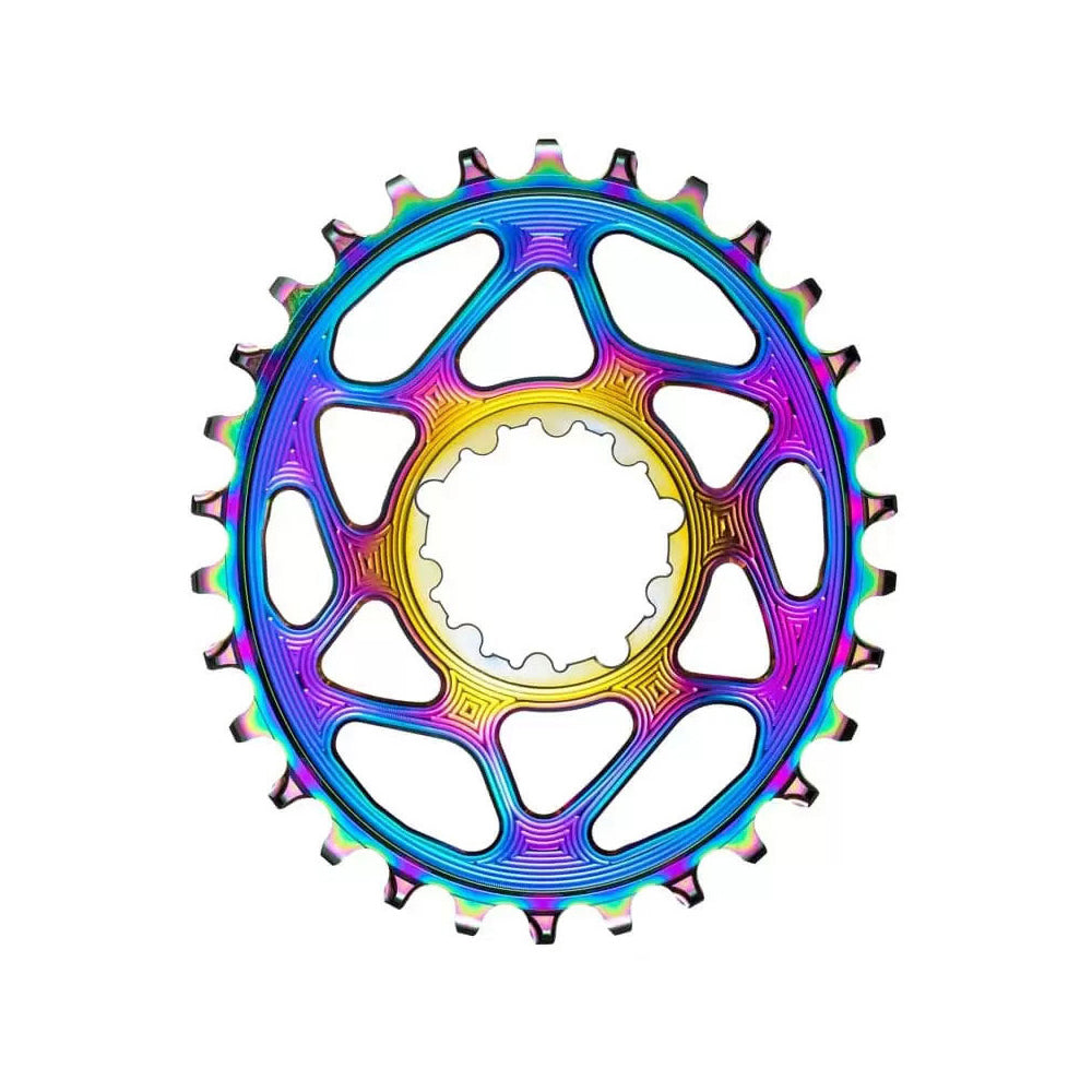 absoluteBLACK Direct Mount Narrow Wide PVD Chainring - SRAM Direct Mount - 3mm Boost - Oval - PVD Rainbow - 9-12 Speed - 28T