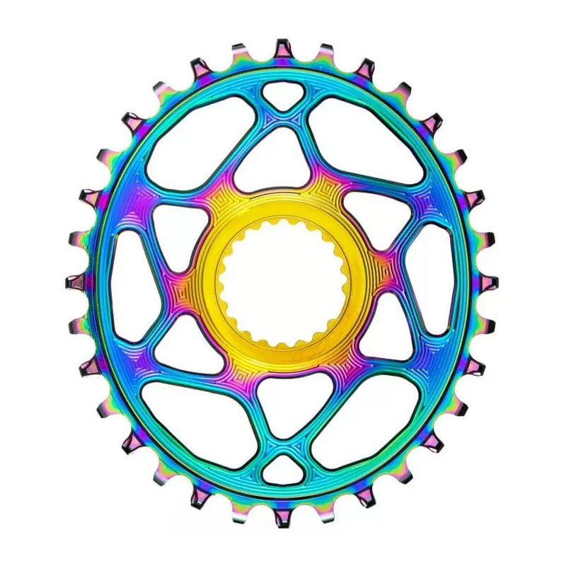 absoluteBLACK Direct Mount Narrow Wide PVD Chainring - Shimano Direct Mount - Not Applicable - Oval - PVD Rainbow - 12 Speed Shimano - 28T