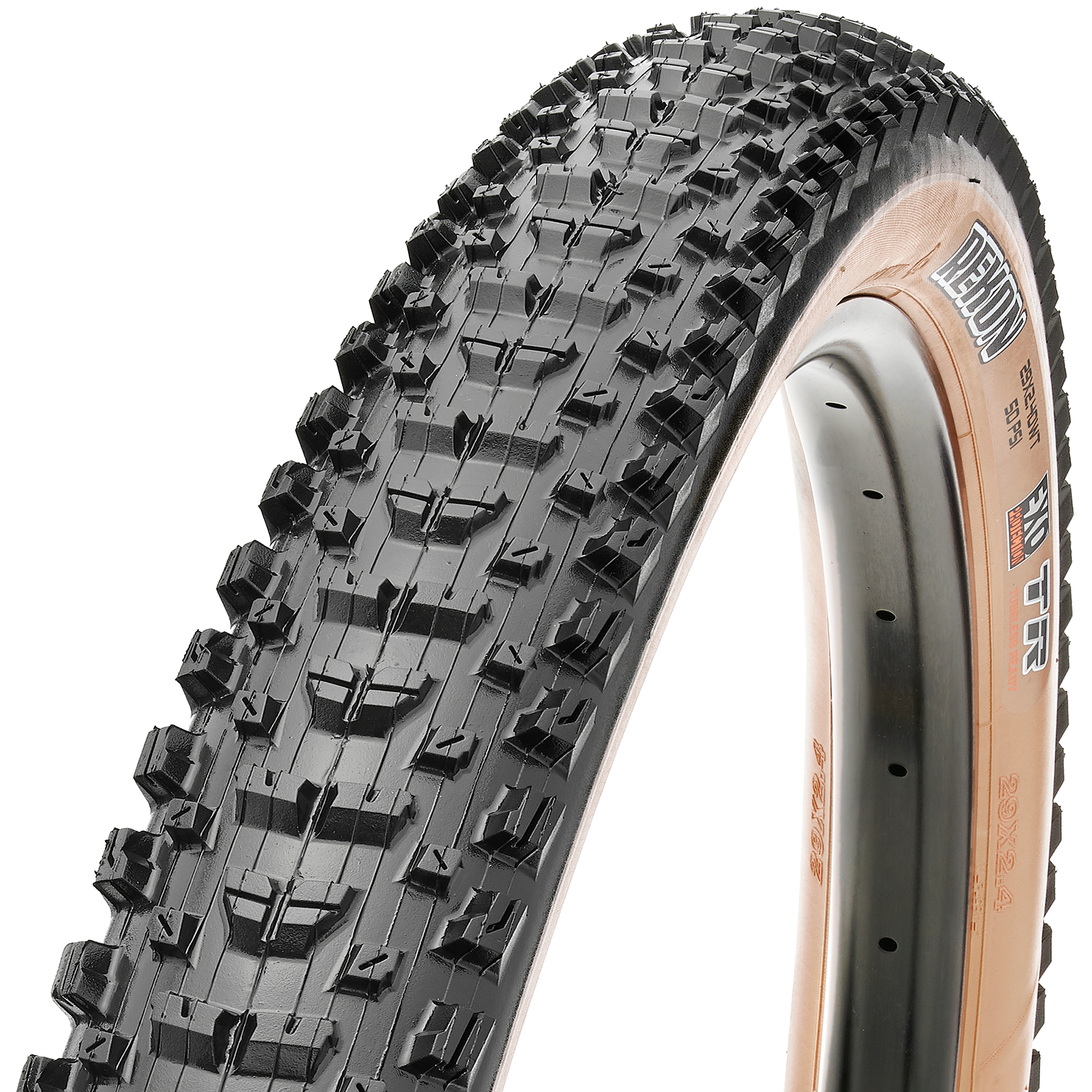 Maxxis Rekon Tyre Dark Tan Wall TR Kevlar Folding EXO Dual Com MTB Direct