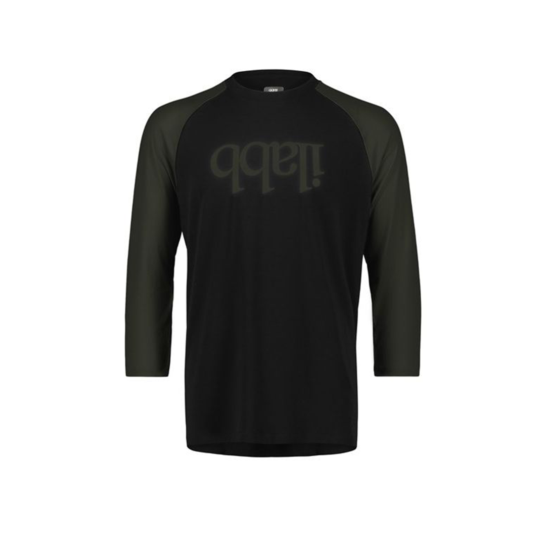 ilabb Men's Lomond Capsize 3-4 Sleeve Tee - XL - Army Green - Black