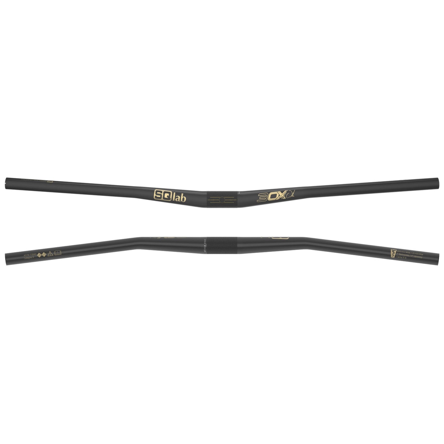 SQLab 3OX Fabio Wibmer Carbon Bar - 7 Degree Backsweep - Black - 25 Rise