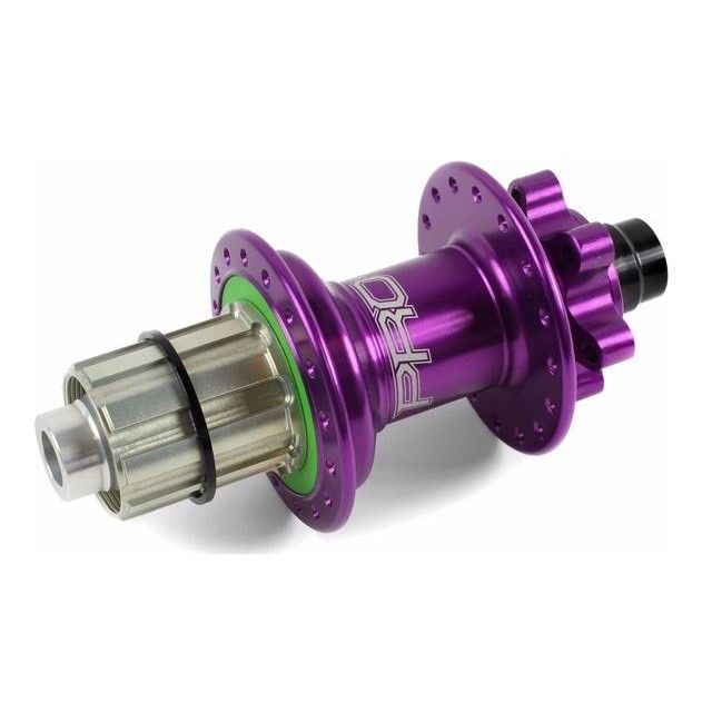 Hope Pro 4 Rear 6 Bolt Disc Hub - 12x148mm Boost - 28 Hole - Shimano HG Splined Alloy - Purple