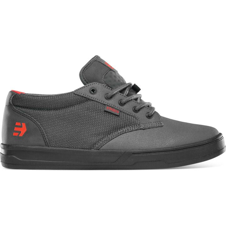 Etnies Jameson Mid Crank Flat Shoes - US 8.0 - Dark Grey - Black - Red