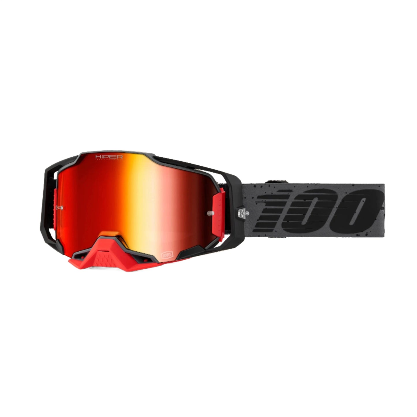 100 Percent Armega Goggles - One Size Fits Most -  Nekfeu - HiPER Red Mirror Lens