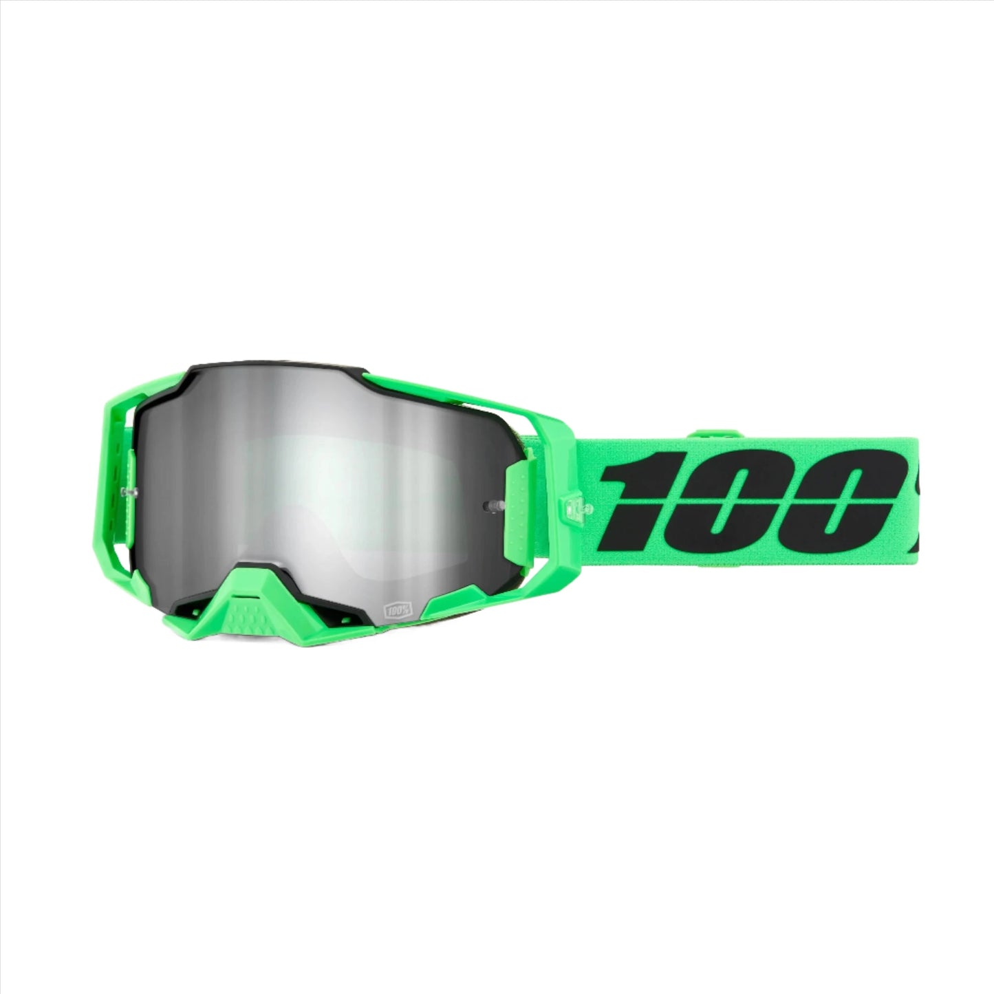 100 Percent Armega Goggles - One Size Fits Most -  Anza 2 - Mirror Silver Lens