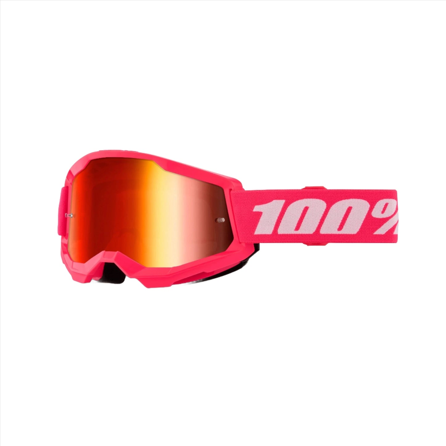 100 Percent Strata 2 Goggles - One Size Fits Most - Pink - Mirror Red Lens