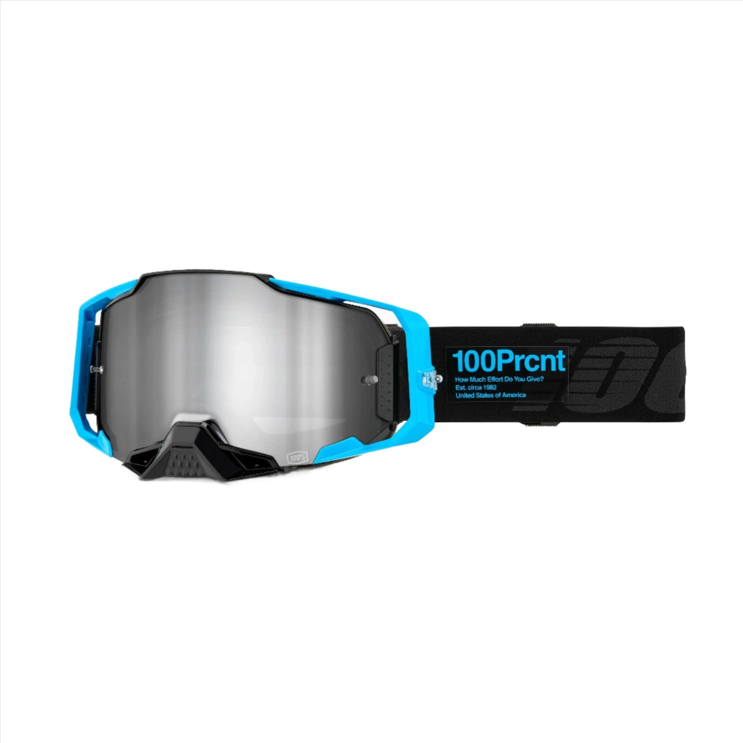 100 Percent Armega Goggles - One Size Fits Most -  Barely 2 - Mirror Silver Lens