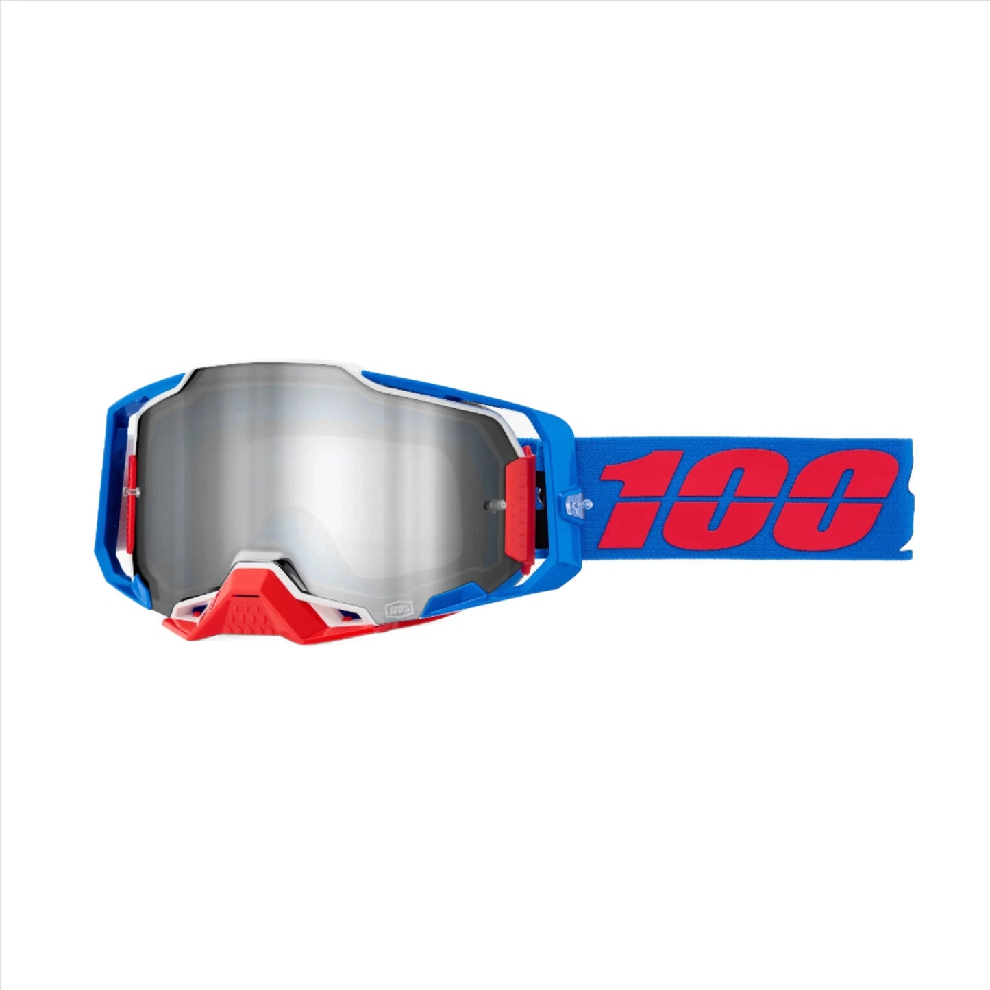 100 Percent Armega Goggles - One Size Fits Most -  Ironclad - Mirror Silver Lens