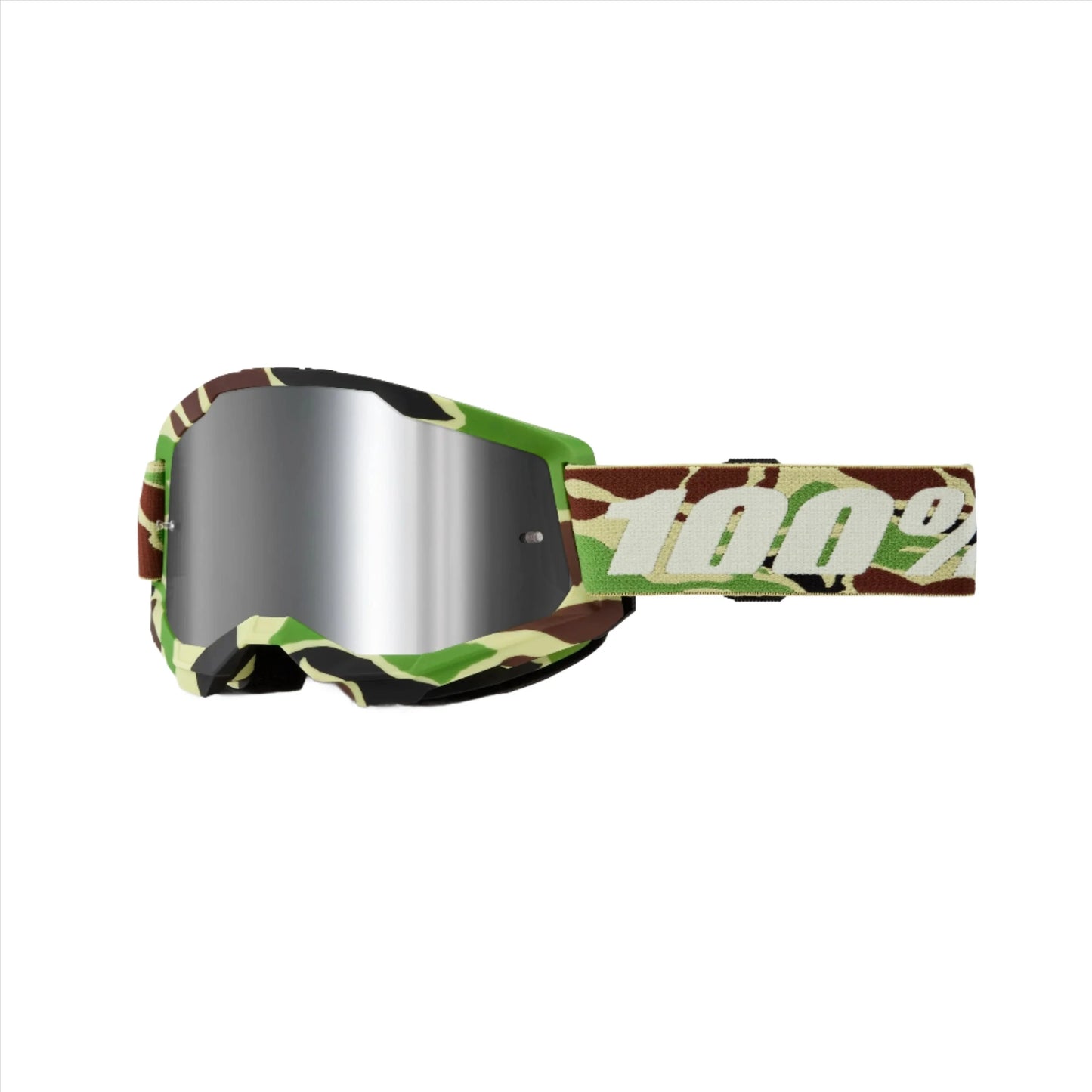100 Percent Strata 2 Goggles - One Size Fits Most - War Camo - Mirror Silver Lens