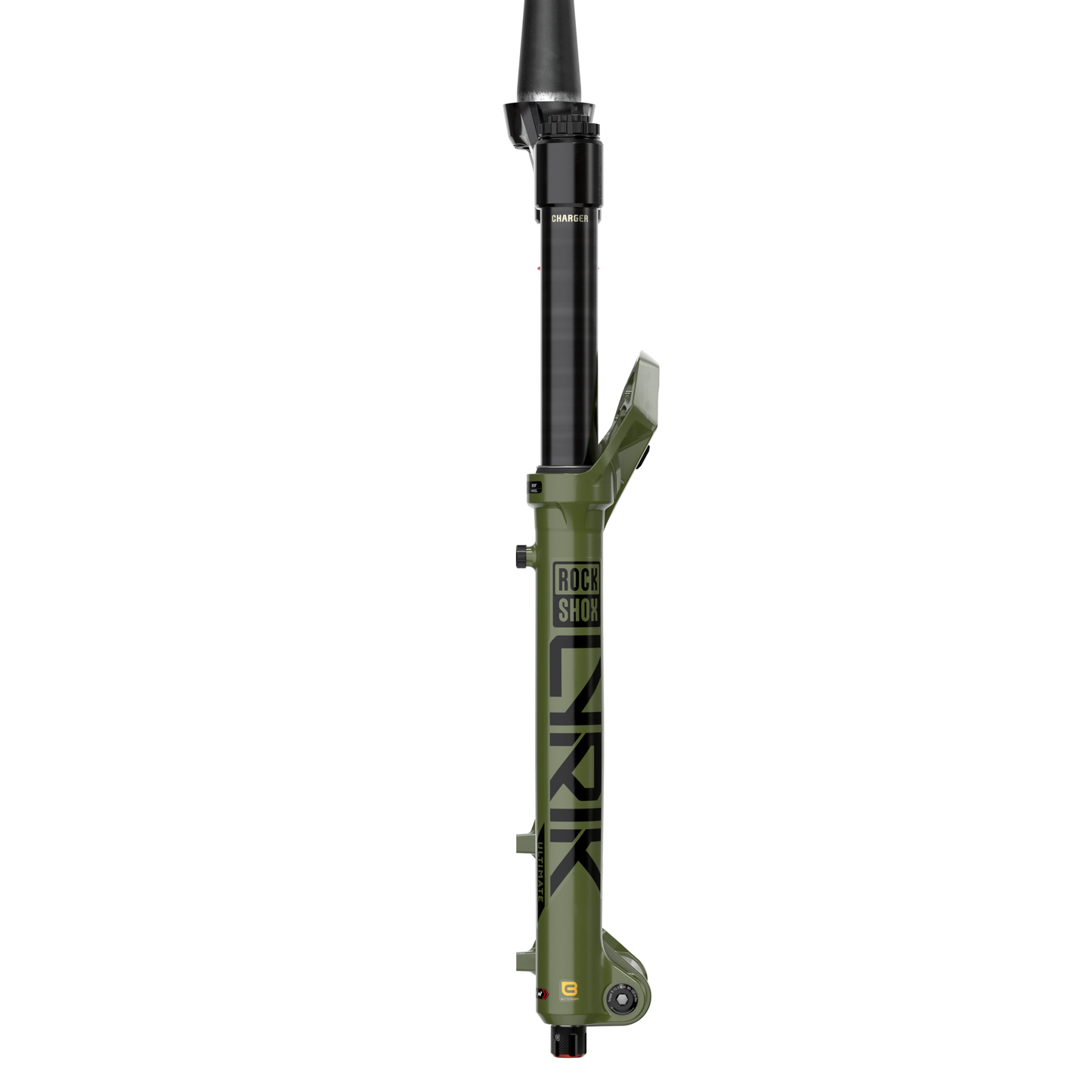 Rockshox Lyrik Ultimate Charger 3.1 RC2 Fork - 27.5 Inch - 1 1/8th - 1.5 Inch Tapered - 15x110mm Boost - 140mm Travel - 37mm - Charger 3.1 RC2 W/Buttercups - Gloss Green