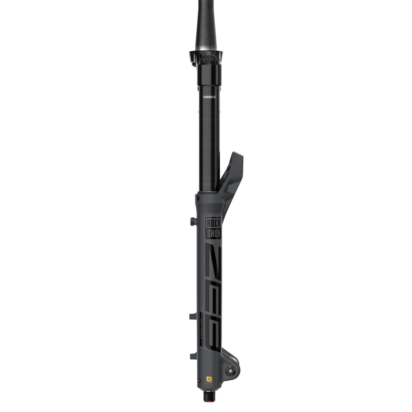 Rockshox Zeb Ultimate Charger 3.1 RC2 Fork - 27.5 Inch - 1 1/8th - 1.5 Inch Tapered - 15x110mm Boost - 160mm Travel - 44mm - Charger 3.1 RC2 W/Buttercups - Matte Grey