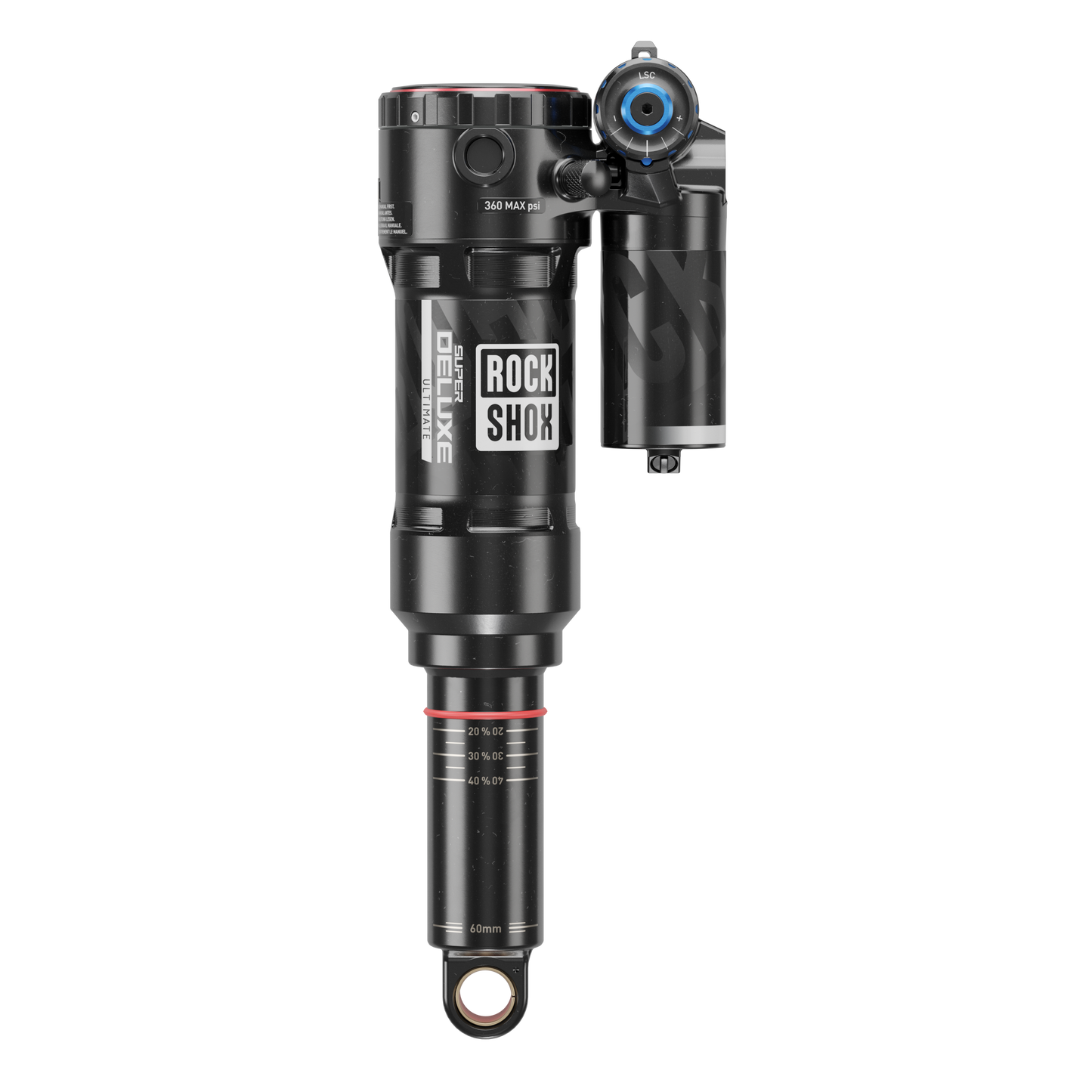 Rockshox Super Deluxe Ultimate RC2T C2 Shock - Trunnion Mount - 165X45mm (Metric) - DebonAir+ Linear Air Spring - Standard