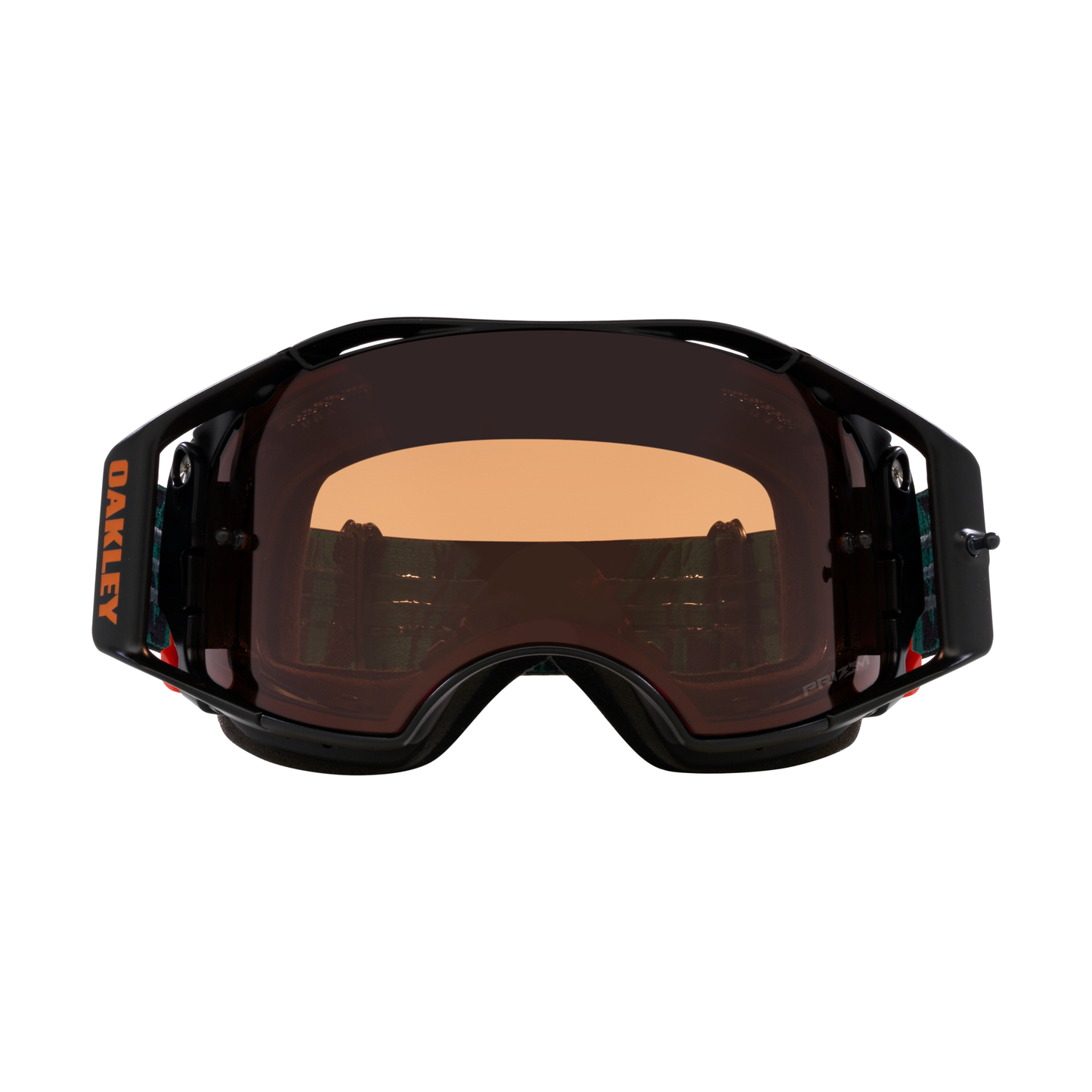 Oakley Airbrake MTB Goggles - One Size Fits Most -  Viridian Striped - Prizm MX Bronze Lens