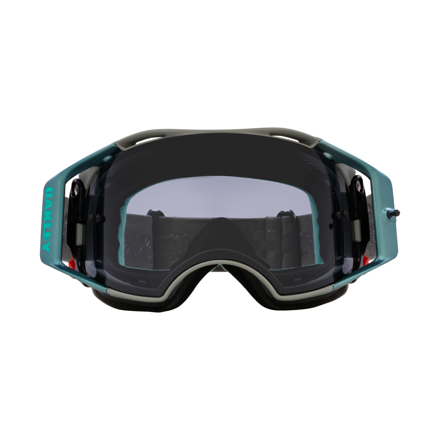 Oakley Airbrake MTB Goggles - One Size Fits Most - Troy Lee Designs Tactical Green - Light Grey Lens