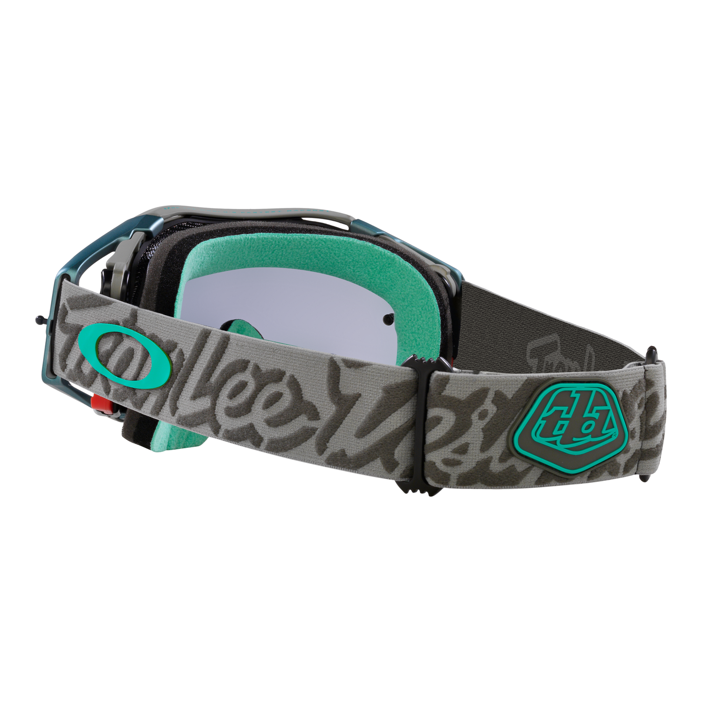 Oakley Airbrake MTB Goggles - One Size Fits Most - Troy Lee Designs Tactical Green - Light Grey Lens