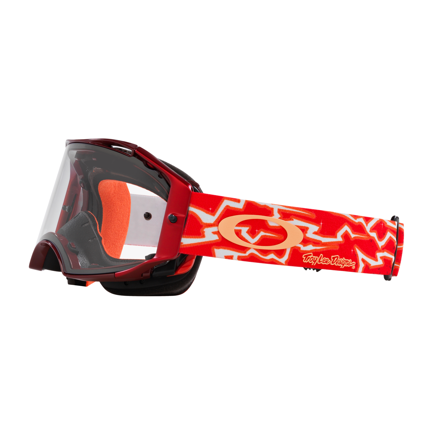Oakley Airbrake MTB Goggles - One Size Fits Most -  Troy Lee Designs Red Lightning - Clear Lens