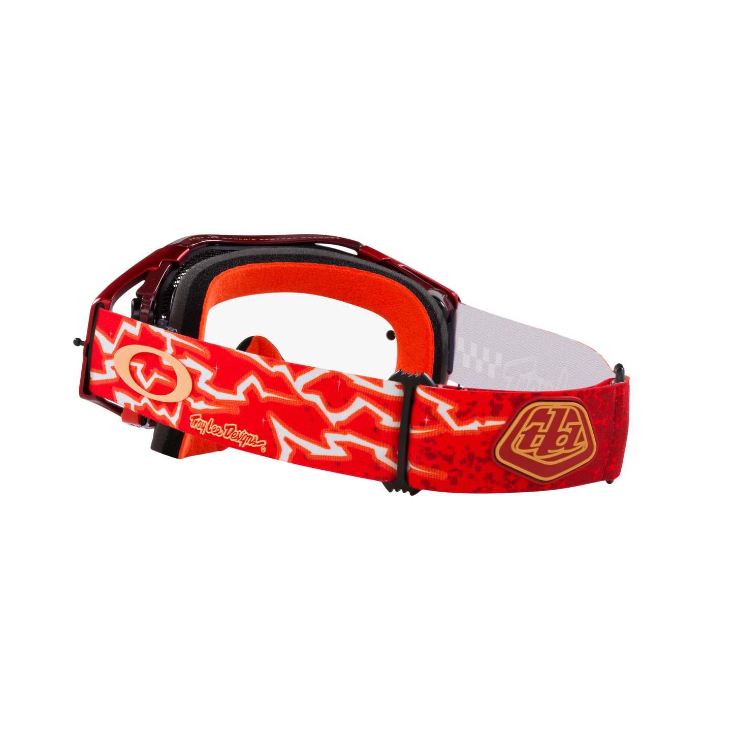 Oakley Airbrake MTB Goggles - One Size Fits Most -  Troy Lee Designs Red Lightning - Clear Lens
